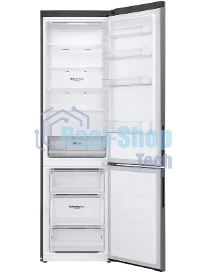 Холодильник LG GA-B509CLSL графитовый двухкамерный 277/107л морозилка снизу, No Frost