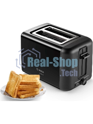 Тостер Bosch TAT3P423 черный, 970 Вт, 2 слота