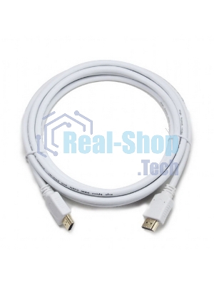 Кабель Cablexpert HDMI CC-HDMI4-W-10, 19M/19M, v2.0, медь, позол.разъемы, экран, 3 м, белый, пакет