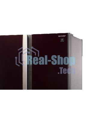 Холодильник Sharp SJ-GX98PRD темно-бордовый трехкамерный Side by Side 394/211 л морозилка снизу