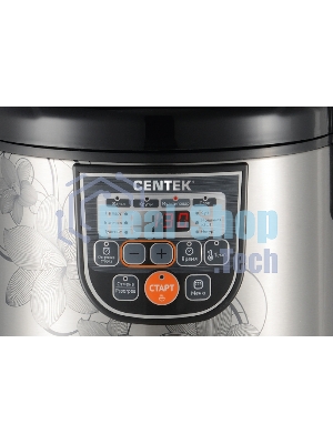 Мультиварка Centek CT-1498 (черный, сталь) 700Вт, 5.0л, 10 программ + 28 программ Мультишеф