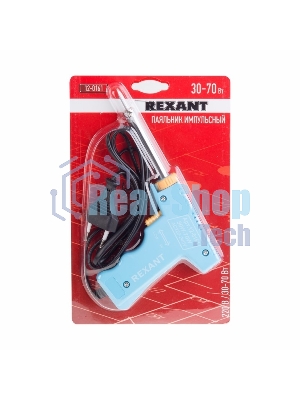 Паяльник-пистолет импульсный Rexant, 30 Вт/70 Вт, 230 В, серия 