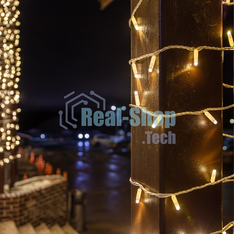 Гирлянда Neon-night Нить 10м, с эффектом мерцания, белый ПВХ, 230В, Теплый белый