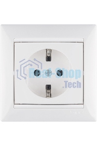 Розетка электрическая Valena с заземлением и шторками (белая) Legrand 774421