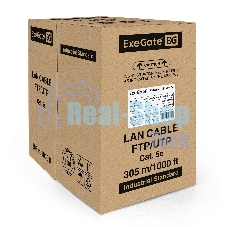 Кабель ExeGate UTP 4 пары кат.5e медь, 24AWG, LSZH, бухта 305м, оранжевый