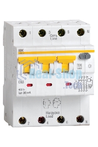 Выключатель автоматический дифференциального тока Iek MAD22-6-032-C-100 АВДТ 34 C32 100мА
