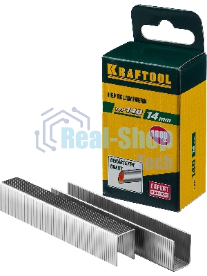 Скобы для степлера KRAFTOOL 14 мм широкие тип 140, 1000 шт
