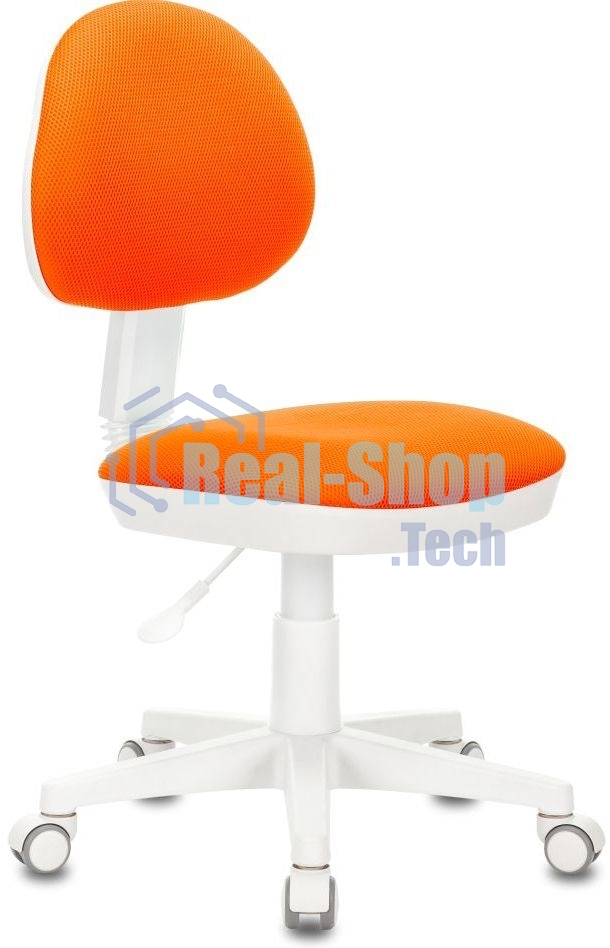 Кресло детское БЮРОКРАТ KD-3, на колесиках, ткань, оранжевый kd-3/wh/tw-96-1
