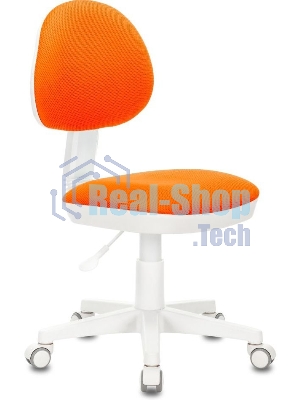 Кресло детское БЮРОКРАТ KD-3, на колесиках, ткань, оранжевый kd-3/wh/tw-96-1