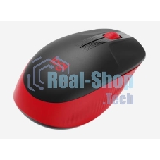 Мышь беспроводная Logitech M190 черный/красный, 1000 dpi, радиоканал, USB, кнопки - 3