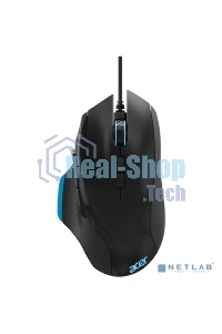 Мышь проводная Acer OMW123 черный, 6400 dpi, USB, кнопки - 8