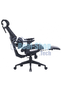 Кресло компьютерное Cactus CS-CHR-MC01-BK черный, сетка, эко.кожа, с подголов. крестов. пластик