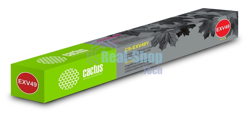 Картридж лазерный Cactus CS-EXV49Y желтый (19000 стр.) для Canon IR C3320/C3320i/C3325i/C3330i/C3500/C3520i MFP/C3525i MFP/C3530i MFP