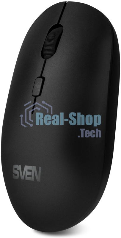 Мышь беспроводная SVEN RX-222W черный, 1800 dpi, радиоканал, Bluetooth, USB, кнопки - 4