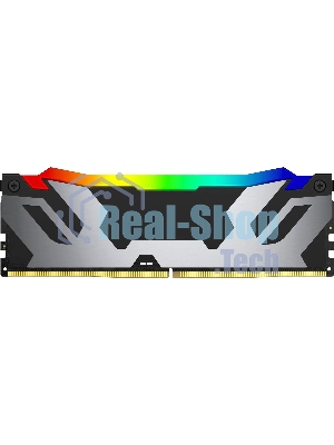 Оперативная память Kingston Fury Renegade, DDR5, 32Gb (1x32Gb), 6400MHz, CL32, DIMM, радиатор, RGB, серебристый/черный
