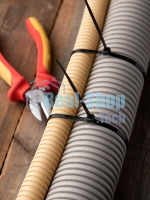 Хомут кабельный 4.8х300 нейл. черный (уп. 100 шт) EKF plc-cb-4.8x300