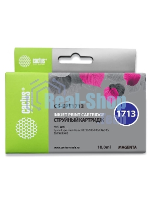 Картридж струйный Cactus CS-EPT1713 17XL пурпурный (10 мл) для Epson XP-33/103/203/207/303/306/403/406
