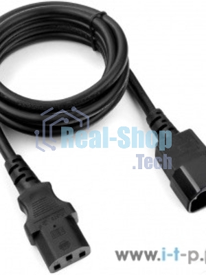 Кабель питания сист.блок-монитор Cablexpert PC-189-1-1.8M, 1.8м, C13-C14, 3x1кв.мм., черный, с заземлением