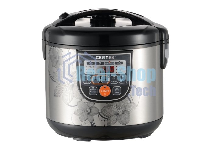 Мультиварка Centek CT-1498 Ceramic (черный, сталь) 700Вт, 5.0л, КЕРАМИЧЕСКОЕ ПОКРЫТИЕ ЧАШИ, 10 пр-м.