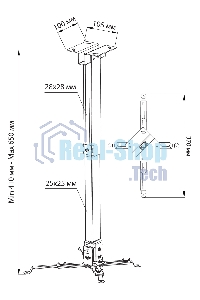 Кронштейн для проектора Cactus CS-VM-PRE01-WT белый макс.20кг настенный и потолочный поворот и наклон