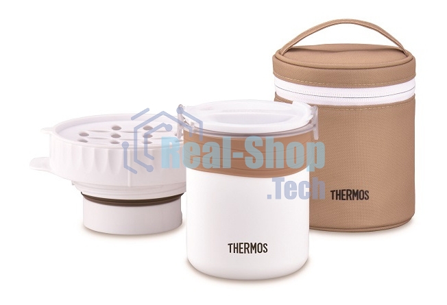 Термос Thermos JBS-360 0.36 л. бежевый/белый с чехлом (135223)