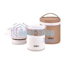 Термос Thermos JBS-360 0.36 л. бежевый/белый с чехлом (135223)