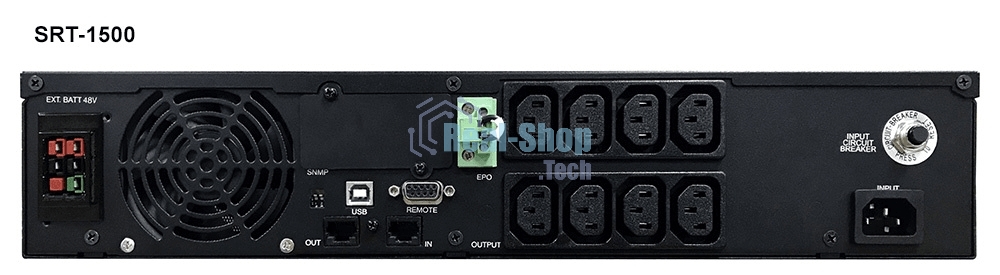 Источник бесперебойного питания Powercom Smart King RT SRT-1500A LCD 1350Вт 1500ВА черный