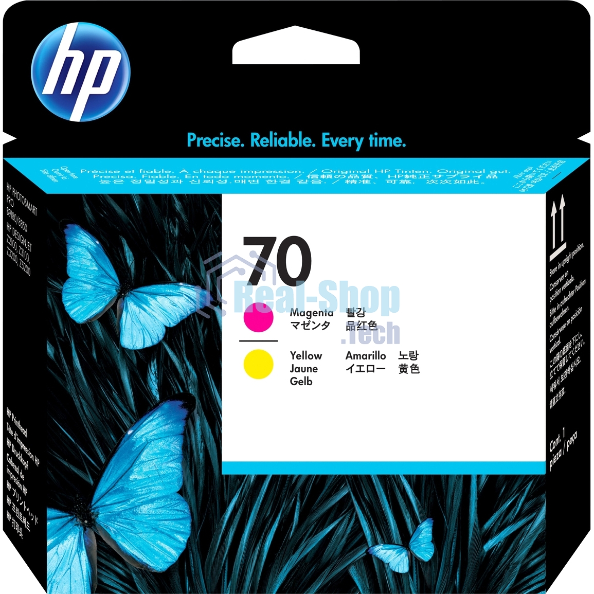 Картридж струйный HP №70 C9406A пурпурный/желтый печатающая головка для HP DJ Z2100/Z3100/PS Pro B9100