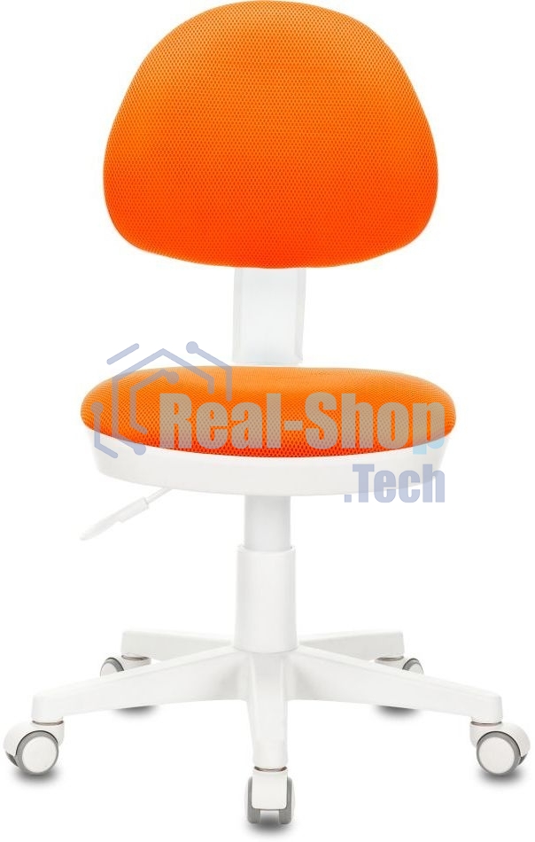 Кресло детское БЮРОКРАТ KD-3, на колесиках, ткань, оранжевый kd-3/wh/tw-96-1