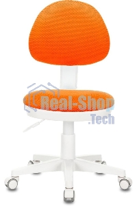 Кресло детское БЮРОКРАТ KD-3, на колесиках, ткань, оранжевый kd-3/wh/tw-96-1