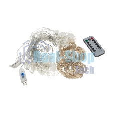 Гирлянда Neon-night Светодиодный дождь из росы 6х3 м, белый, USB + пульт управления