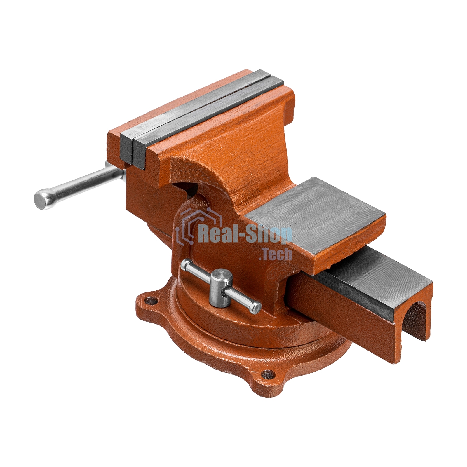 Тиски Sparta слесарные 125мм поворотные с наковальней