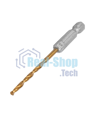 Сверло по металлу Matrix, 3 мм, HSS, нитридтитановое покрытие, 6-гранный хвостовик