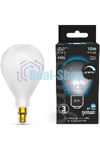 Лампа cветодиодная Gauss Filament А160 10W 890lm 4100К Е27 milky диммируемая LED