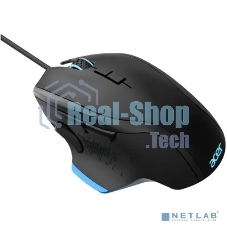 Мышь проводная Acer OMW123 черный, 6400 dpi, USB, кнопки - 8