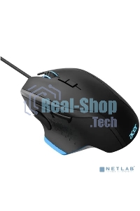 Мышь проводная Acer OMW123 черный, 6400 dpi, USB, кнопки - 8