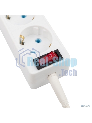 Удлинитель PROconnect 3 гнезда, 10 м, 3х0.75 мм², с/з, с кнопкой, белый