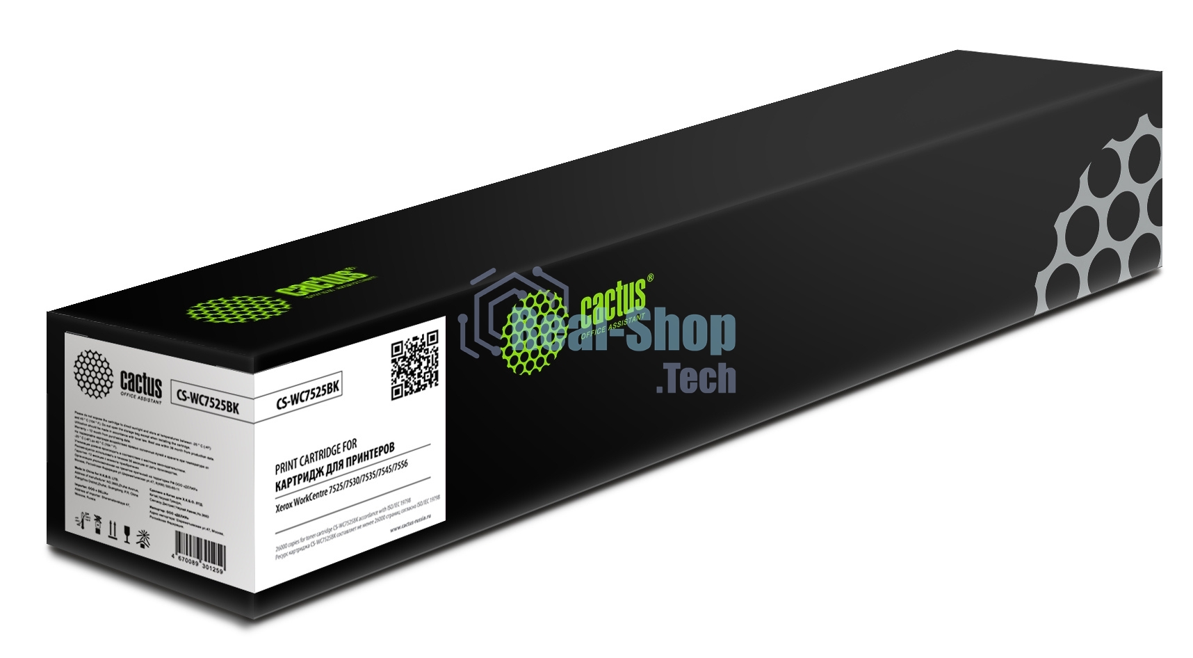 Картридж лазерный Cactus CS-WC7525BK 006R01517 черный (26000 стр.) для Xerox WorkCentre 7525/7530/7535/7545/7556