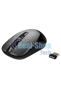 Мышь беспроводная SVEN RX-380W серый металлик, 1600 dpi, радиоканал, USB, кнопки - 4