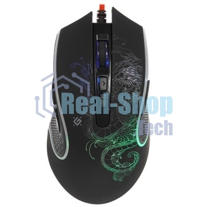 Мышь проводная Defender Venom GM-640L черный, 3200 dpi, USB, кнопки - 8