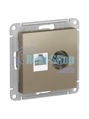 Механизм розетки TV оконечной AtlasDesign 1DB шампань