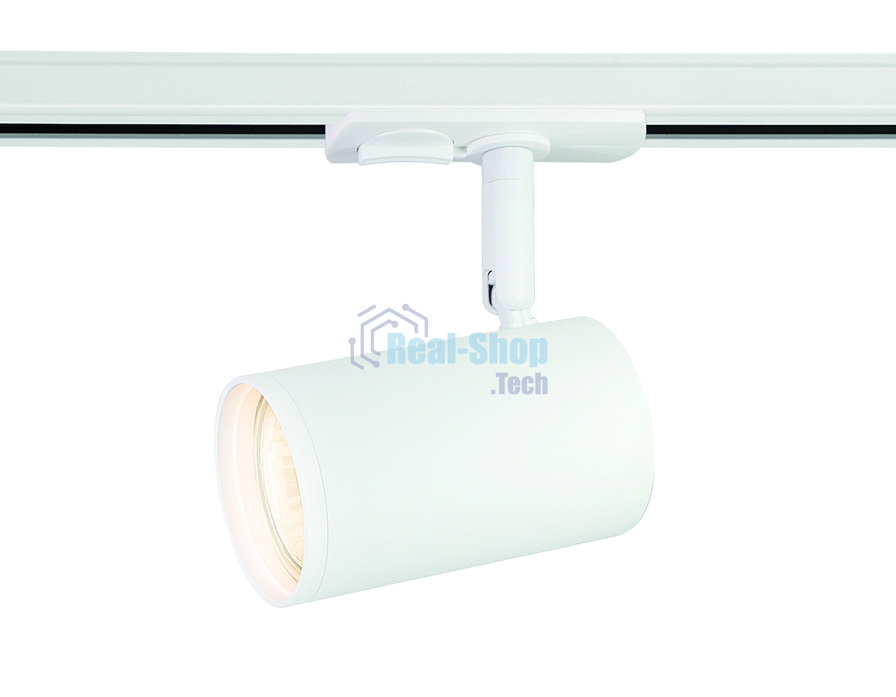 Трековый однофазный светильник со сменной лампой Ambrella light GL5128 WH белый GU10 max 12W