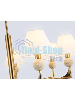 Люстра Ambrella light LH75162/7 BS/FR латунь/белый матовый E14*7 max 40W D890*580