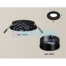 Комплект встраиваемого светильника Ambrella light XC6513002 SBK черный песок MR16 GU5.3 (C6513, N6111)