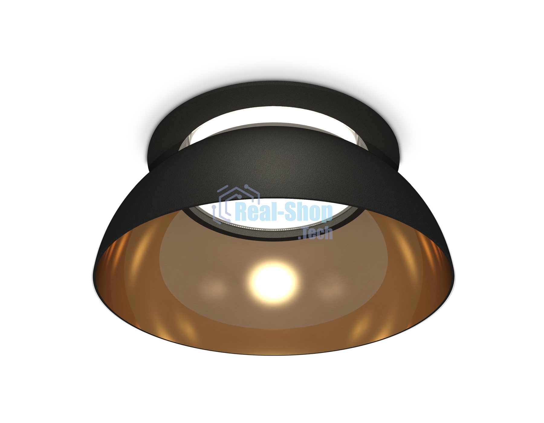 Комплект встраиваемого светильника Ambrella light XC8051101 SBK/PYG/CL черный песок/золото желтое полированное/прозрачный GX53 (C8051, N8145)