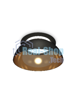 Комплект встраиваемого светильника Ambrella light XC8051101 SBK/PYG/CL черный песок/золото желтое полированное/прозрачный GX53 (C8051, N8145)