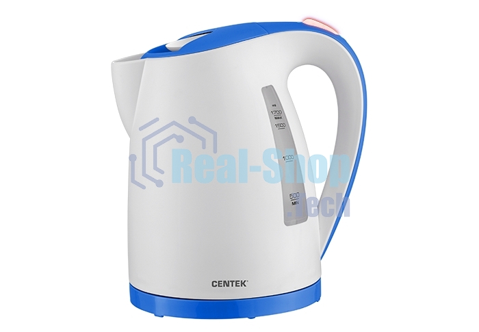 Чайник электрический Centek CT-0026 <White> 1.7л, 2200Вт, LED, матовый корпус, защита от включения без воды