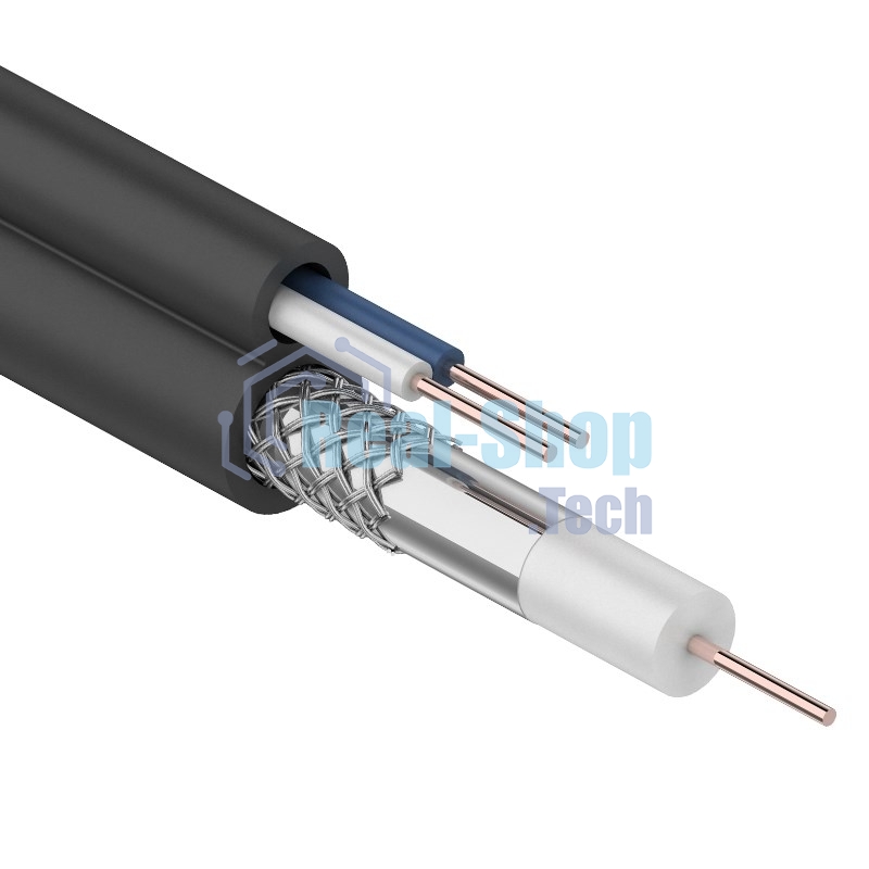 Кабель Rexant ККСВ-П+2х0,5 мм (бухта 100 м) черный