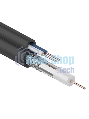 Кабель Rexant ККСВ-П+2х0,5 мм (бухта 100 м) черный