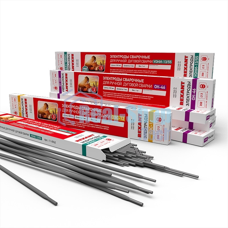 Электрод Rexant ОК-46, 350 мм/3 мм, пачка 1 кг